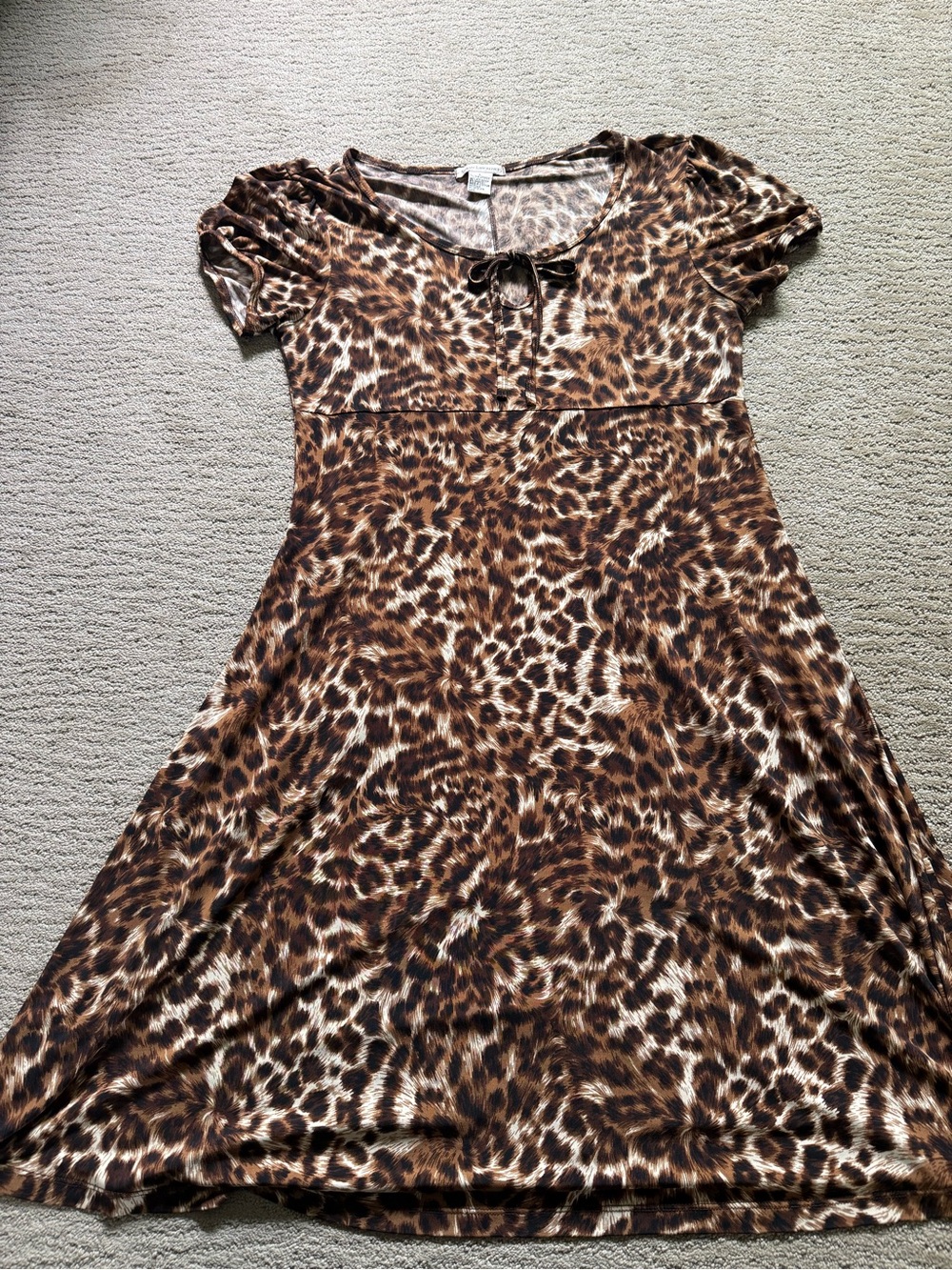 Susan Lawrence Leopard-Print Midi Dress - Brown